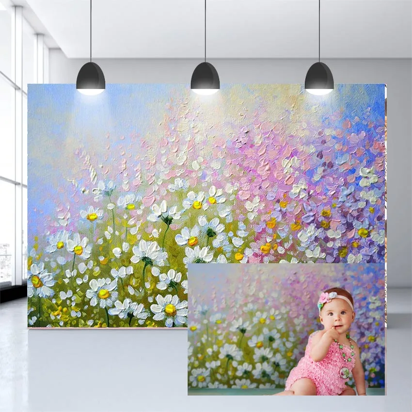 Mehofond Сезон весна Цветочный узор Фон для фотосъемки задний фон цветы поле