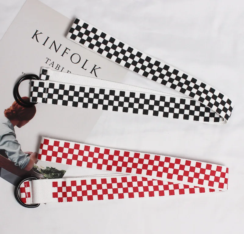 Женский Клетчатый Ремень в стиле Харадзюку 135 см|Мужские ремни| |