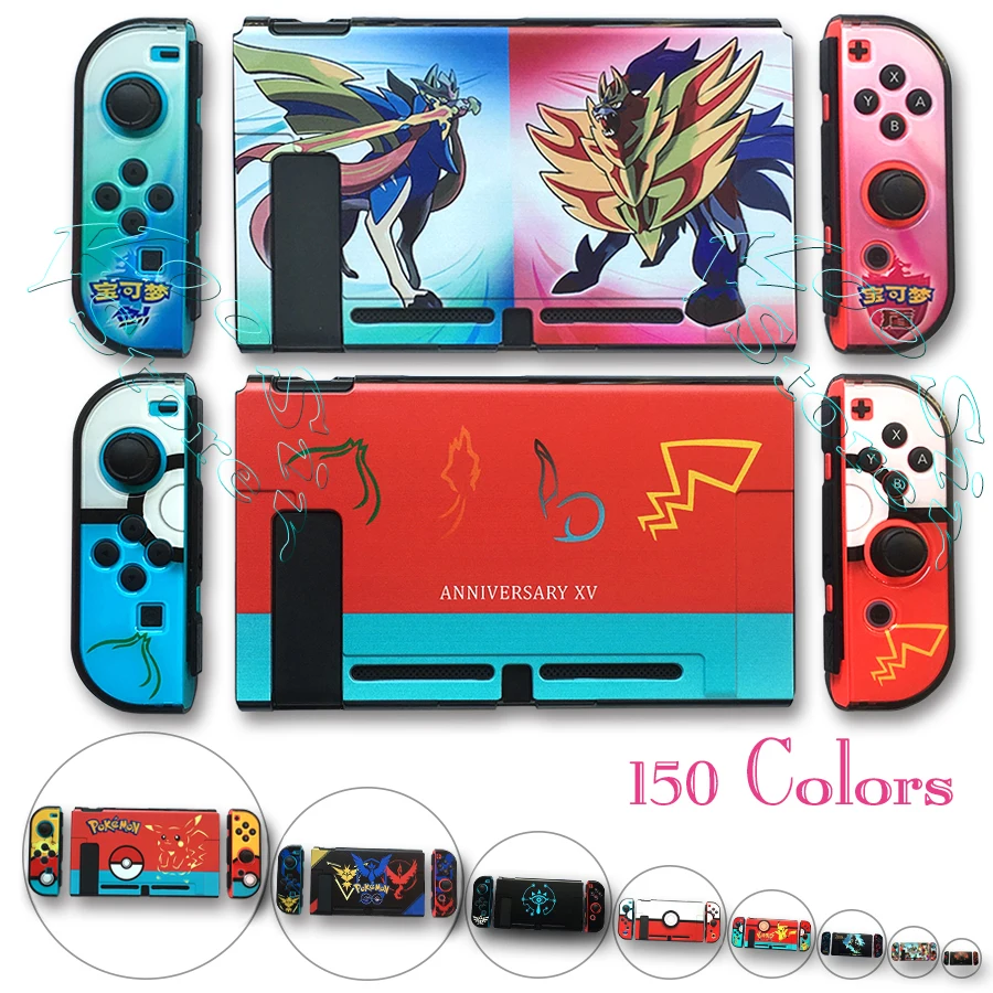 Защитный чехол для консоли nintendo s Zend, цветной чехол Nitendo Switch Crystal Shell, чехол для nintendo Switch Pikachus, тематический чехол