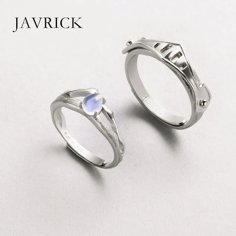 Лунный камень принцесса рыцарь открытый браслет кольца любовник мода ювелирные