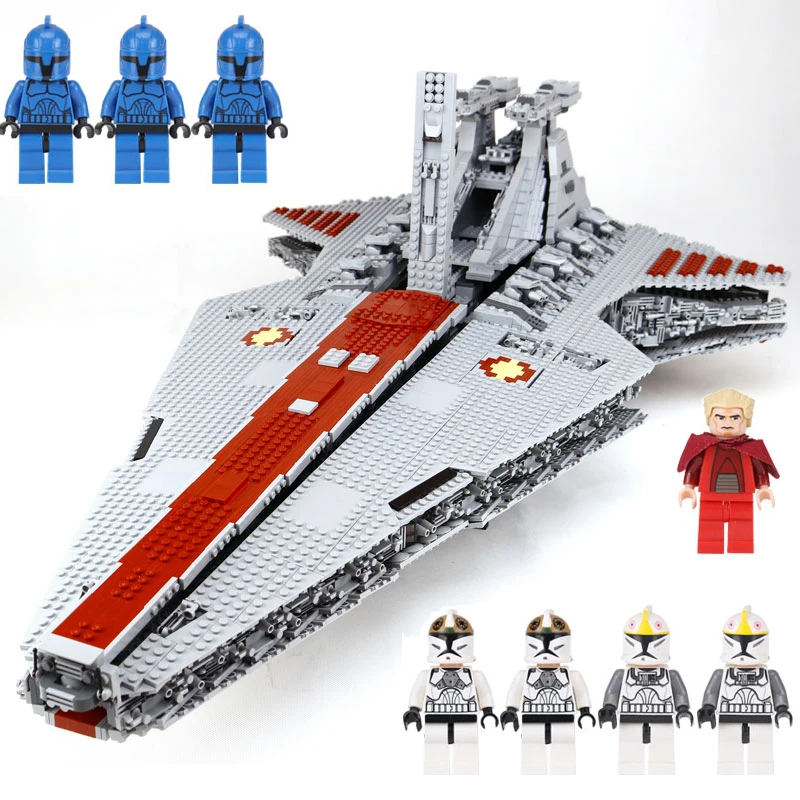6125PCS DHL 05077 MOC Звездные игрушки войны UCS ST04 Республика крейсер Звездный комплект эсминца развивающие строительные блоки кирпичи детские игрушки подарки - Цвет: 6125PCS