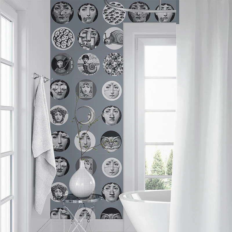 Креативная Европейская ПВХ плитка наклейка Lina лицо дизайн самоклеющиеся