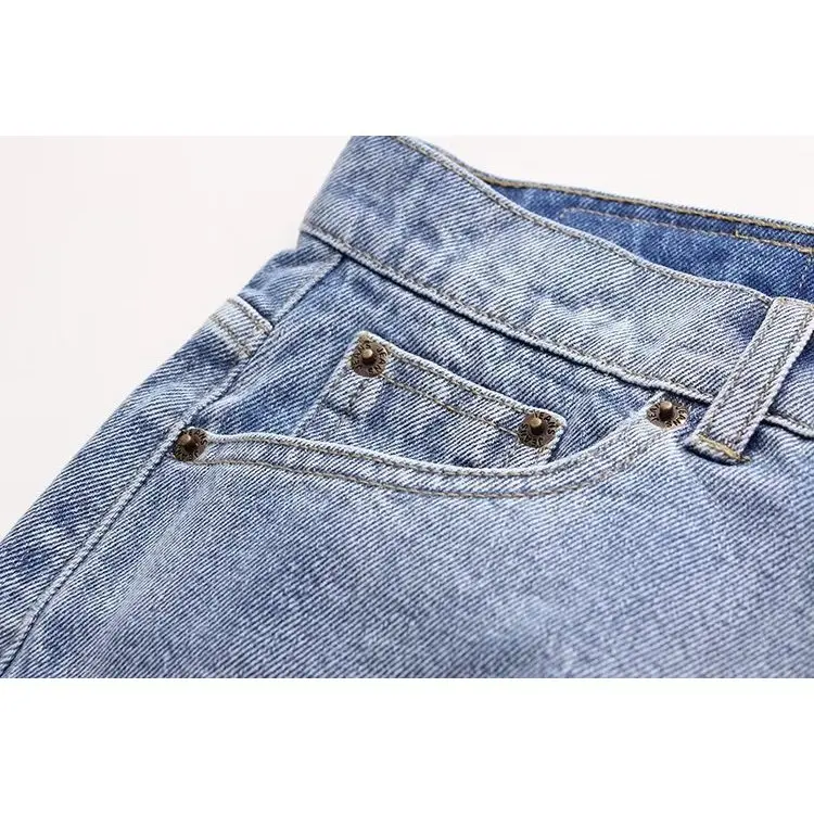 Женские джинсовые шорты с дырками Pottis рваные вырезами повседневные облегающие