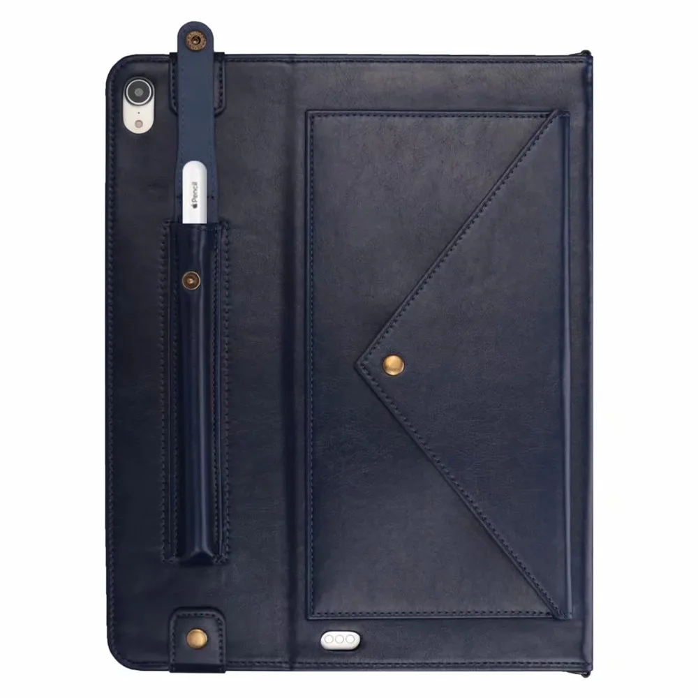 Синий Чехол для нового iPad Pro 11 чехол из искусственной кожи bao для iPad Pro 11 чехол Funda ремешок на плечо с держателем карандаша+ пленка - Цвет: Синий