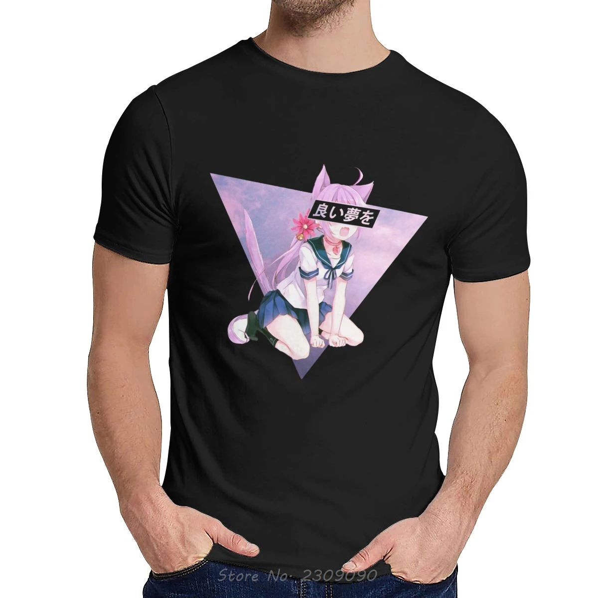 Футболка мужская хлопковая с коротким рукавом милый пикантный топ принтом