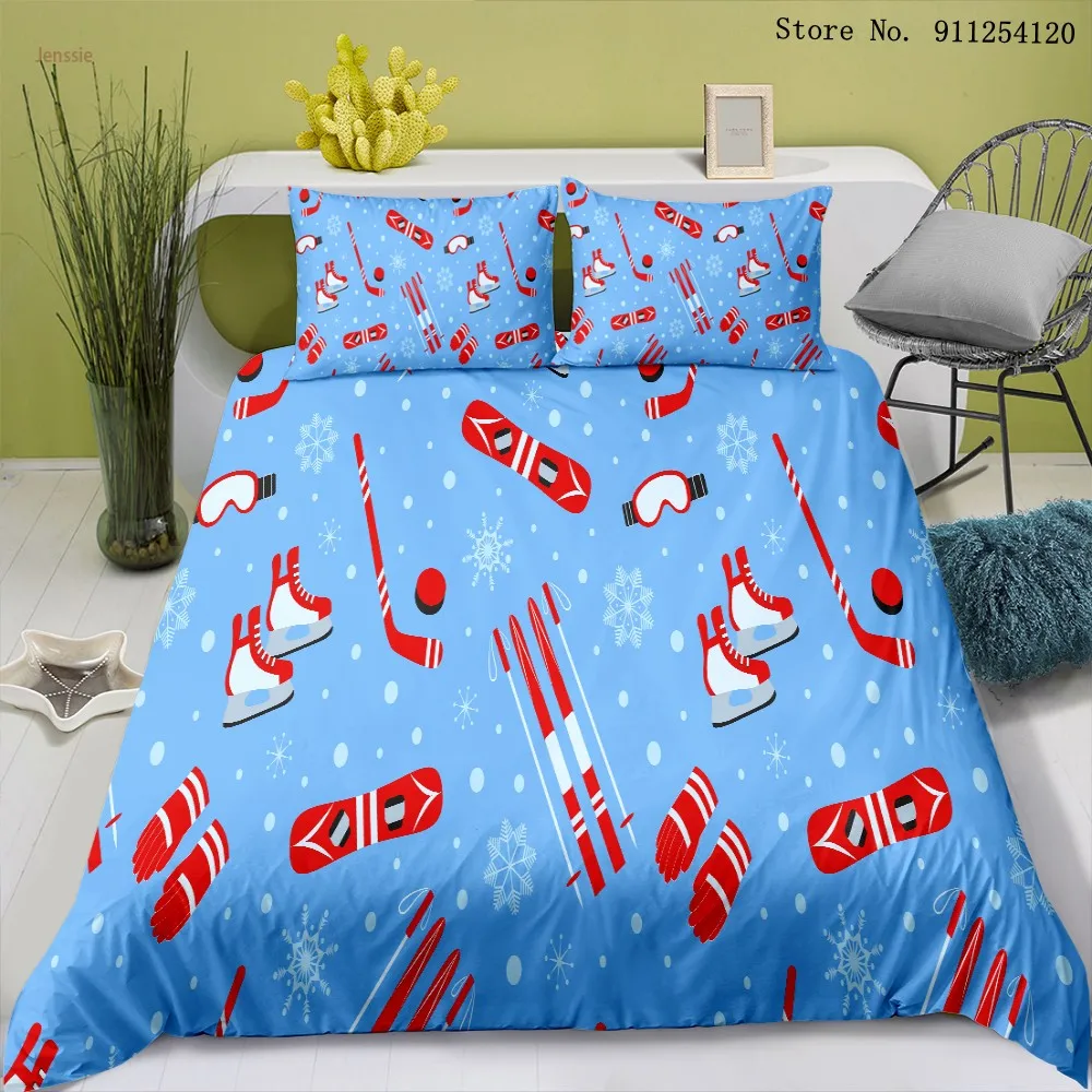 Комплект спортивного постельного белья из 2/3 предметов пододеяльник для хоккея с