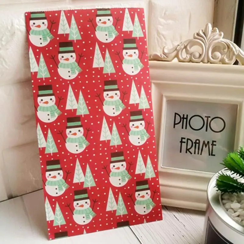 Рождественская еда печенья бумажный мешок для DIY подарочные упаковочные коробки