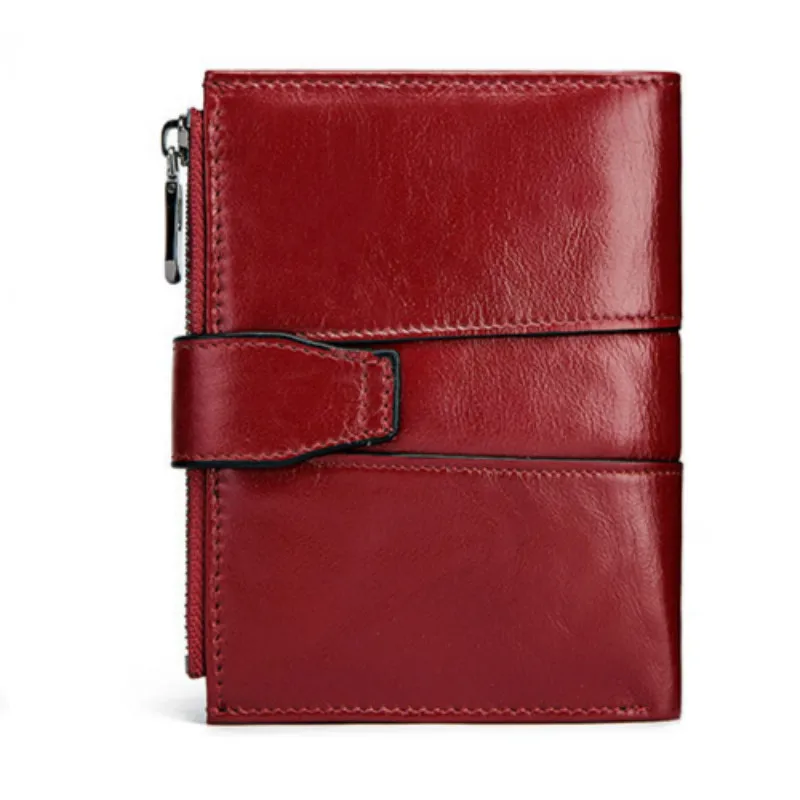 Женская мода RFID женский короткий кошелек из натуральной коровьей кожи Женский