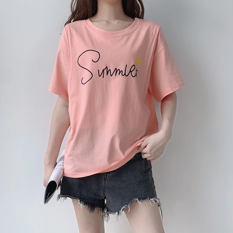 Футболка для грудного вскармливания с левой и правой стороны однотонная из