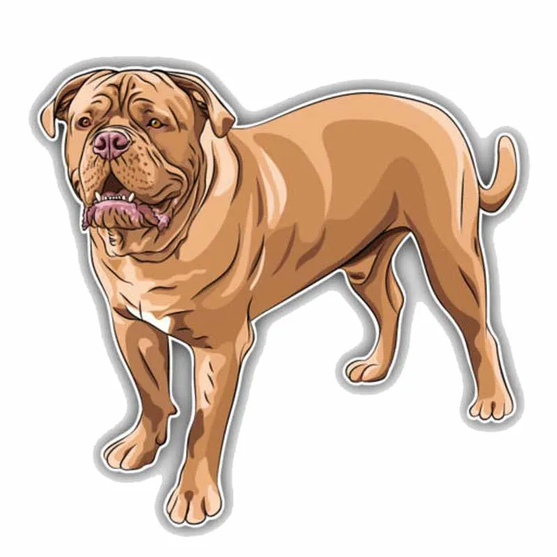 

French Mastiff Breed Dog Car Bumper Decoration Car Sticker 15CMx14.3CM