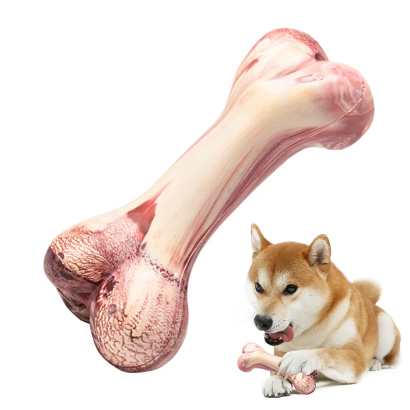 

Dog toy pig leg bone shape natural non-toxic rubber puppy toy small and medium big dog pet chewing game dental care products