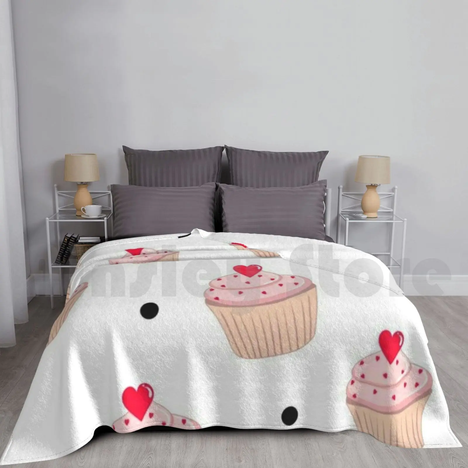 Одеяло с узором торта модное одеяло на заказ пончик десерт еда сладкое домашнее