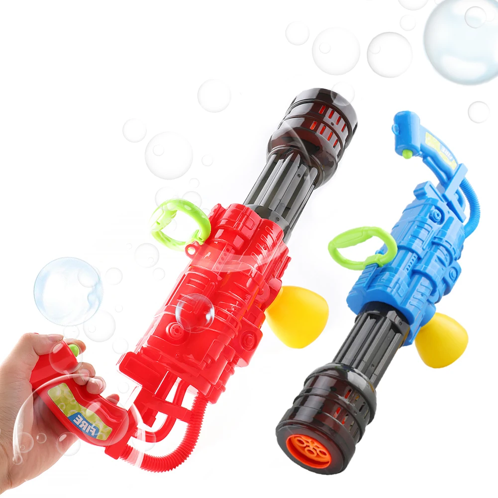 

1Pcs Electric Automatic Gatling Shape Bubble Maker Continuous Stream Bubble Toy Outdoor Fun Accessories Supplies