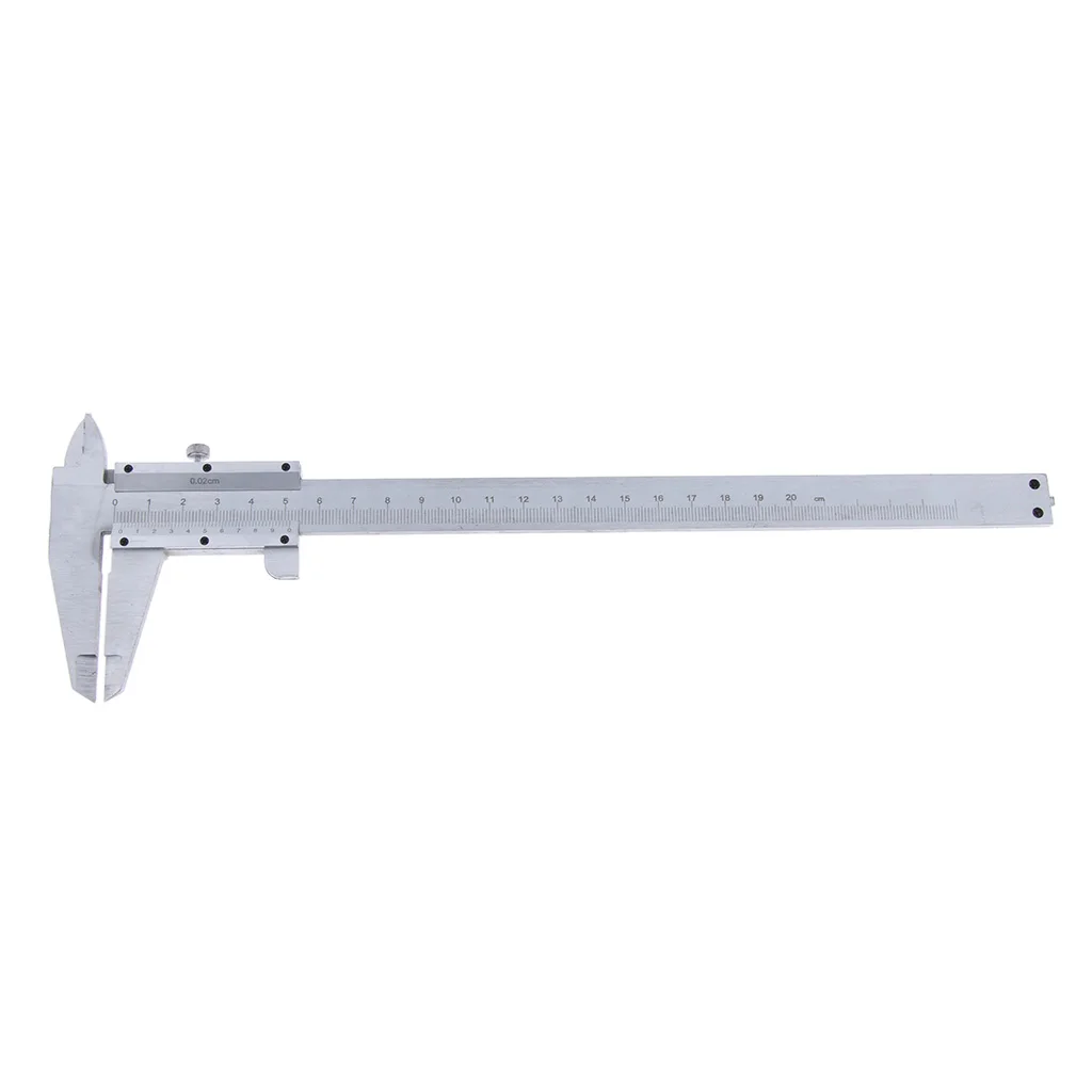

200mm x 0.02mm Carbon Steel Basic Hand Vernier Caliper Metric Reading