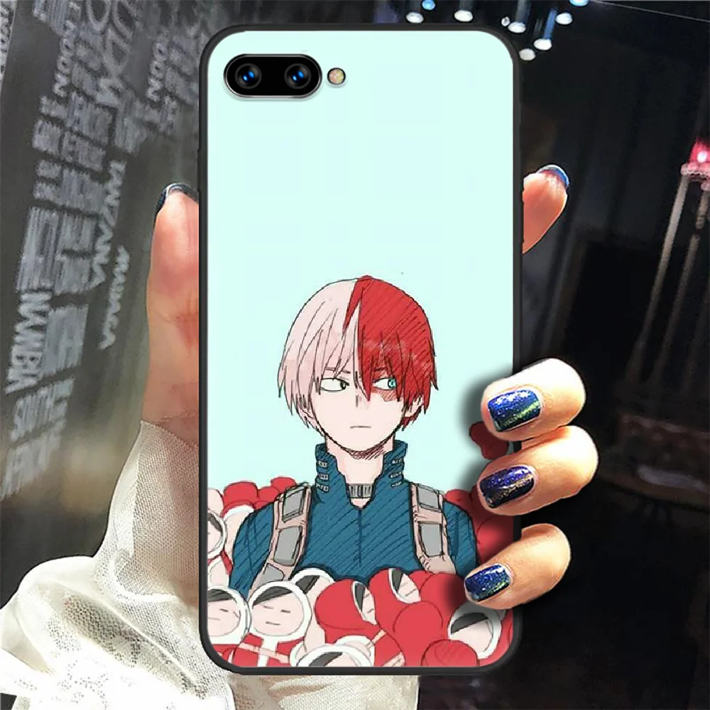 

My hero Academy Todoroki Shouto Phone Case Cover Hull For HUAWEI honor 8 8c 8a 8x 9 9a 9x V10 MATE 10 20 I lite pro black funda