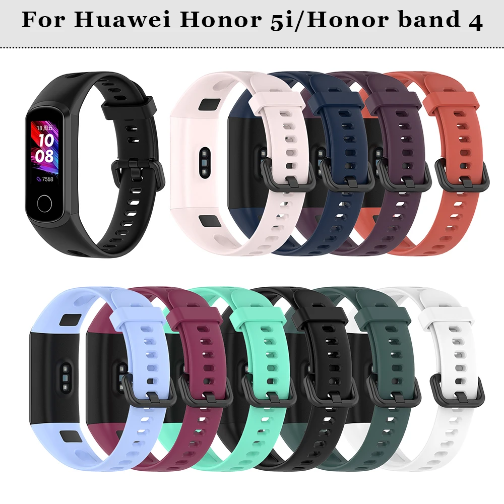 

ZENHEO Soft Silicone colourful Wristband For Huawei Band 4/Honor Band 5i Smart Band Replacement For Honor Band 5i Watch Strap