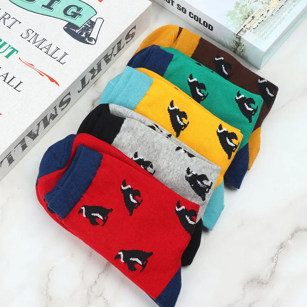 1 пара Хлопковых Носков на каждый день с рисунком милых пингвинов модные теплые