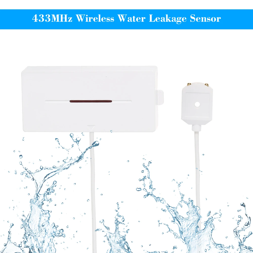 

433MHz Wireless Water Leakage Sensor Water Leak Intrusion Detector Alert Water Level Overflow Alarm Works With SONOFF RF Bridge