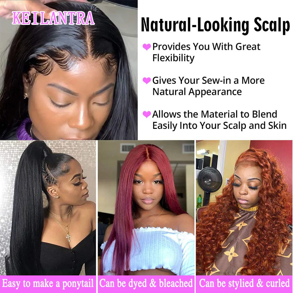 Парик из человеческих волос на сетке естественный цвет прозрачные прямые парики