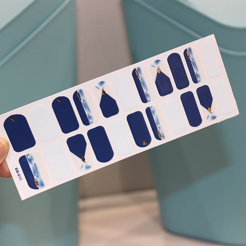 1 лист полное покрытие Y образный носок дизайн ногтей блестящая наклейка на ногти