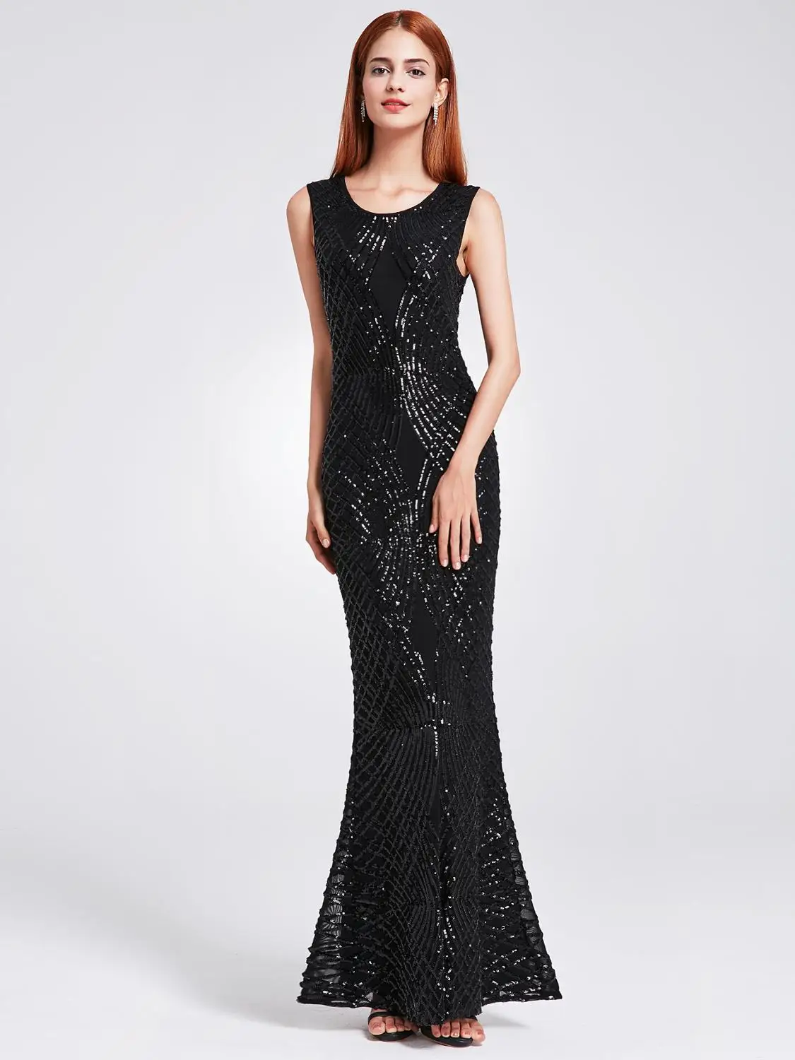 Вечернее платье Русалка длиной до пола 2020 сексуальный Совок без рукавов