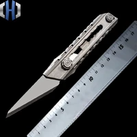 titanium alloy utility knife seven speed one handed tactics self defense self help out of the box cutting paper edc tools