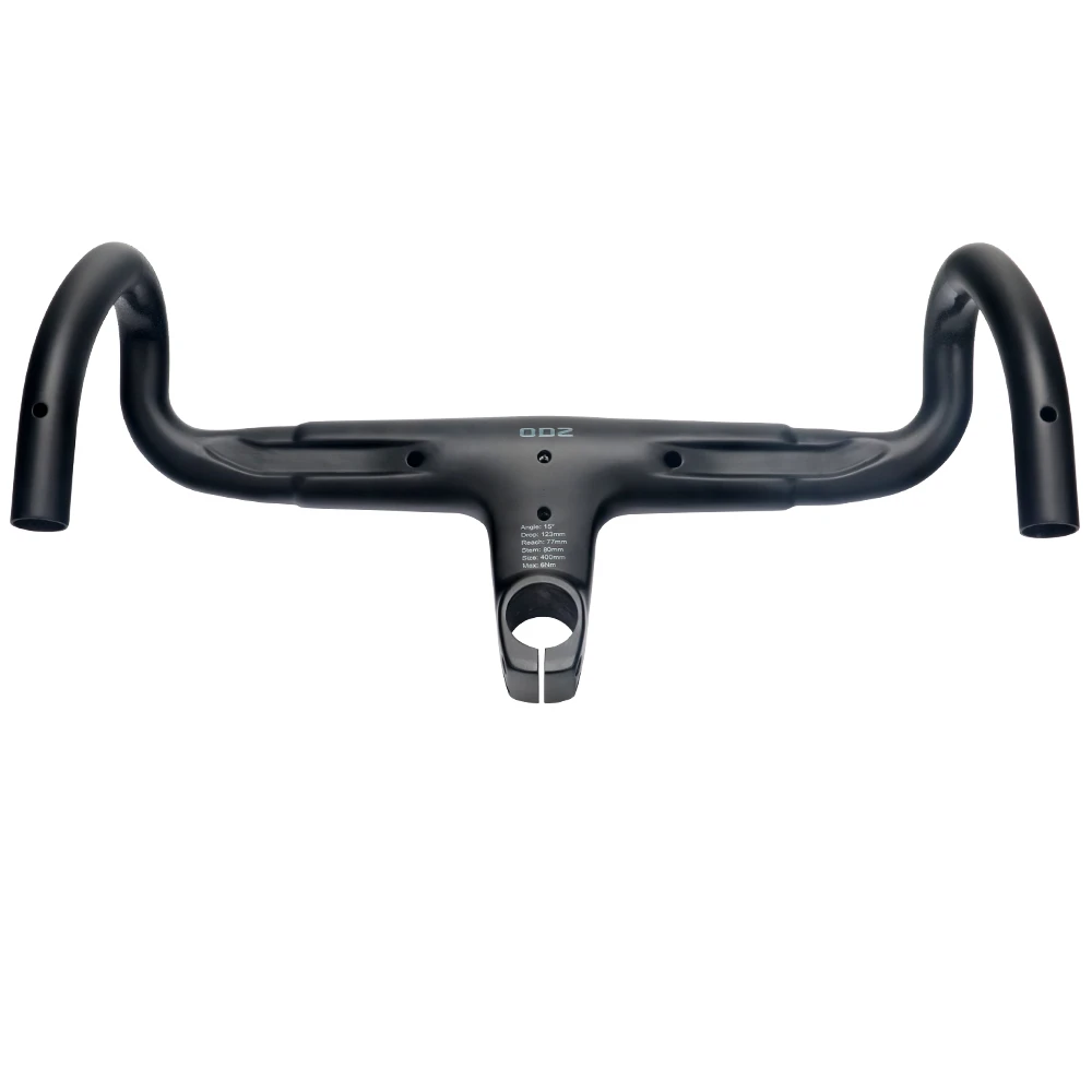 Купить FS100 полностью из углеродного волокна Интегрированный руль шоссейного велосипеда OD2 28,6 мм 31,8 мм велосипедная ручка изогнутые стержни с стерж...