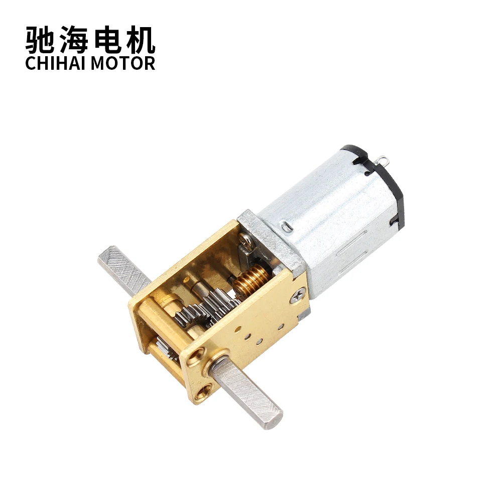 

ChiHai Motor CHF-GW12T-N20VA Dual Shaft DC 6V 12V Low Speed mini dc gear Motor worm gear Motor for smart car