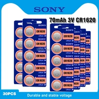 30pcslot for sony original cr1620 1620 ecr1620 dl1620 280 208 3v cell battery button coin lithium battery for watch toy car key