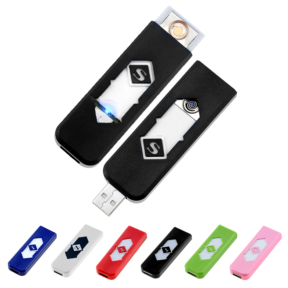 1 шт. ветрозащитная приятный подарок Бездымная USB зажигалка для электронных