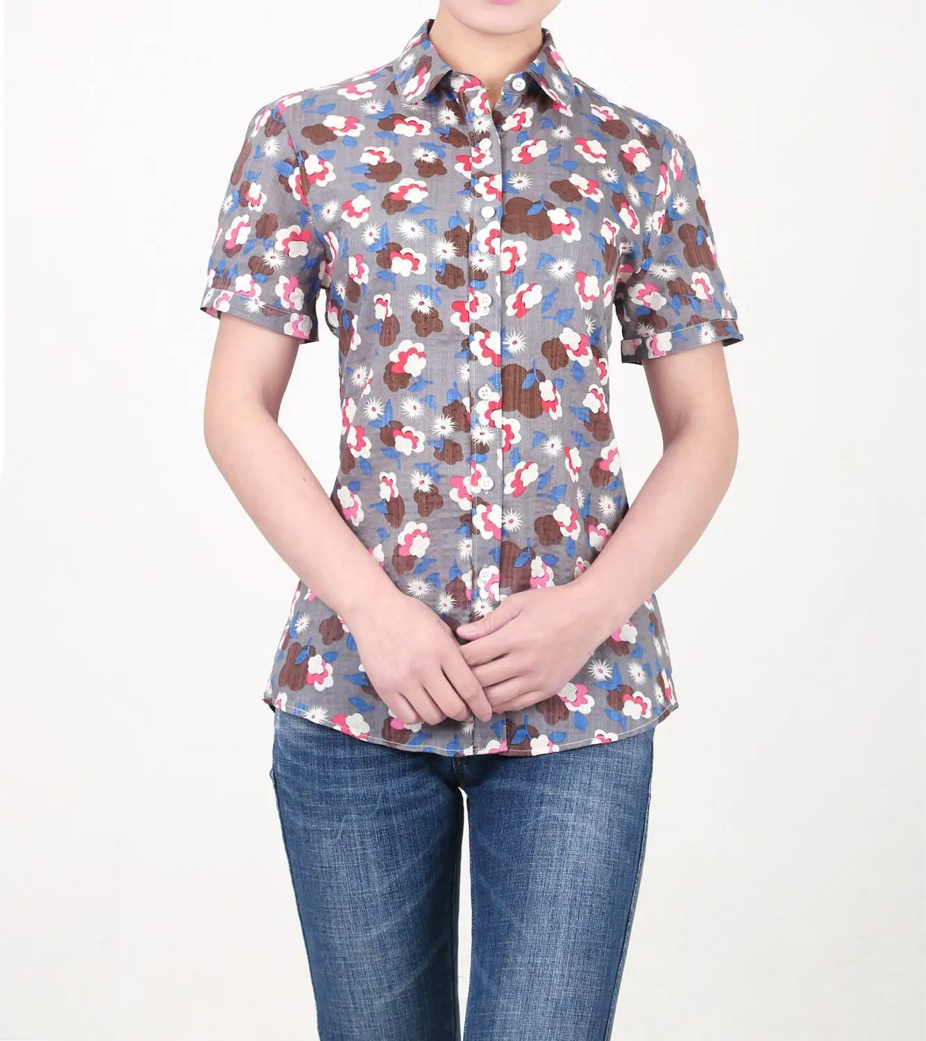 Женская блузка с коротким рукавом Dioufond винтажная фруктовым принтом большие