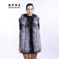 l q y m 2021 new brand winter true natural fox fur coat thick silver fox female jacket fox fur hooded vest
