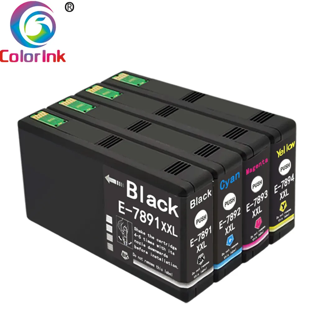 ColoInk совместимые картриджи с чернилами костюм для 7891 XXL 7894 E Epson WF 4630 4640 5110 5190 5620