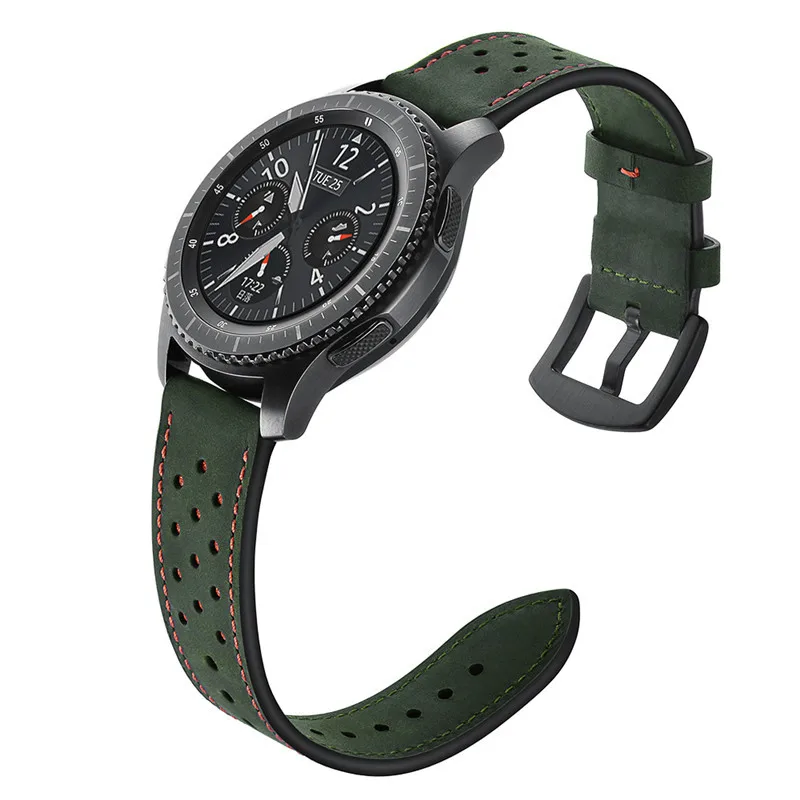 Ремешок для часов Samsung Gear S3 S2 кожаный ремешок Galaxy 42 мм 46 20 22 | Наручные часы