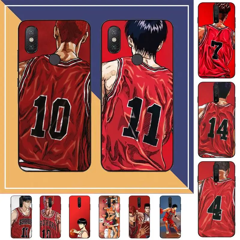 

TOPLBPCS Slam dunk anime manga Phone Case for Redmi Note 8 7 9 4 6 pro max T X 5A 3 10 lite pro