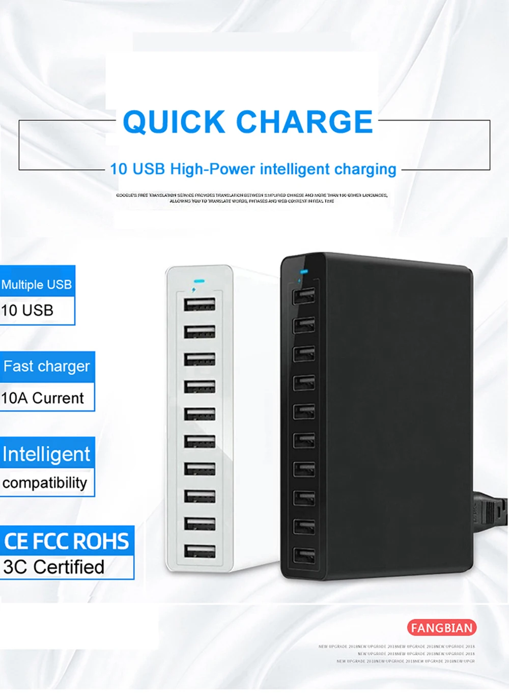 ЕС Plug несколько usb carga быстрый адаптер интеллектуальная USB Настольная зарядка Movil Быстрая зарядка 10 портов мульти зарядное устройство для мобильных устройств