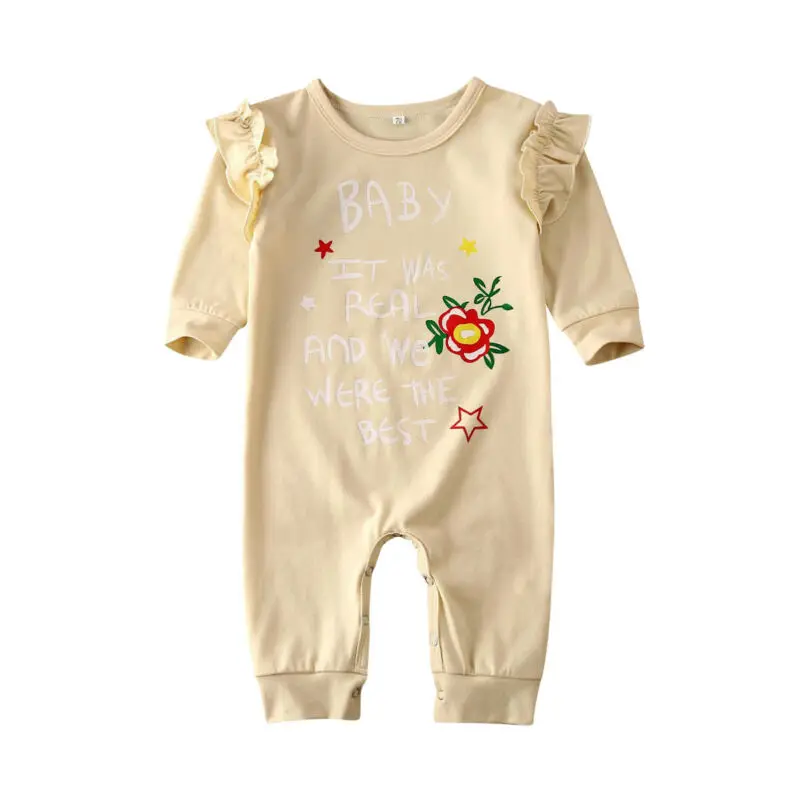 2020 детская одежда весна-осень для новорожденных мальчиков и девочек с надписью