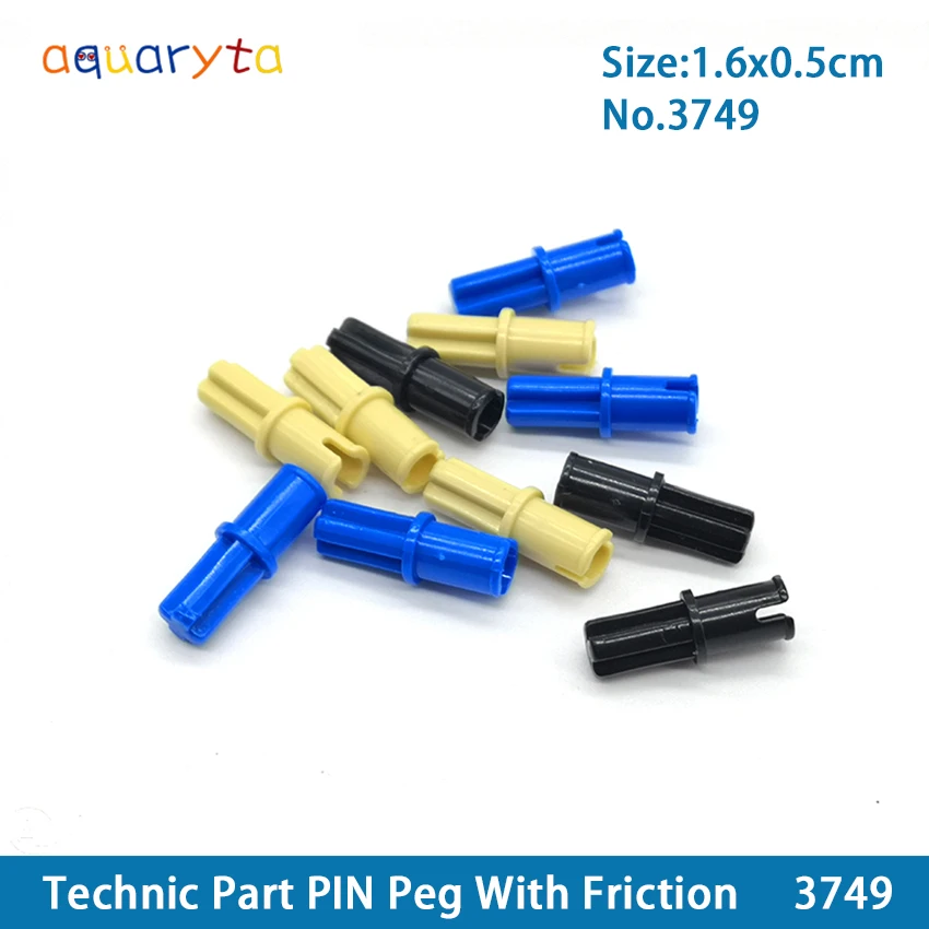 

Aquaryta 10pcs 3749 Technic Building Blocks Axle Pin without Friction Ridges compatible Bricks DIY Educational Tech Parts Toys