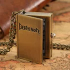 1 шт. мультяшное бронзовоечерное аниме Death Note, тема кварцевого ожерелья, книга, подвеска, часы, подарки для фото