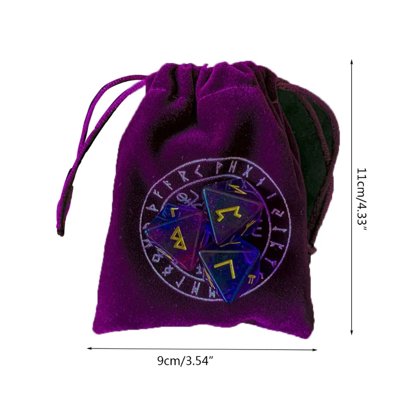 

3 Pcs 8-Sided Rune Dice Resin Assorted Polyhedral Dice Set Divination Table Board Roll Party Cards Playing Game Toys