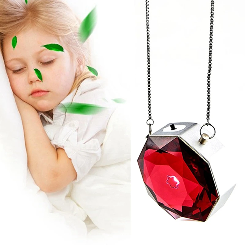 

2 Set Wearable Air Purifier Necklace Negative Ion Air Purifier Necklace Around the Neck for Travel, Rose Red & Blue