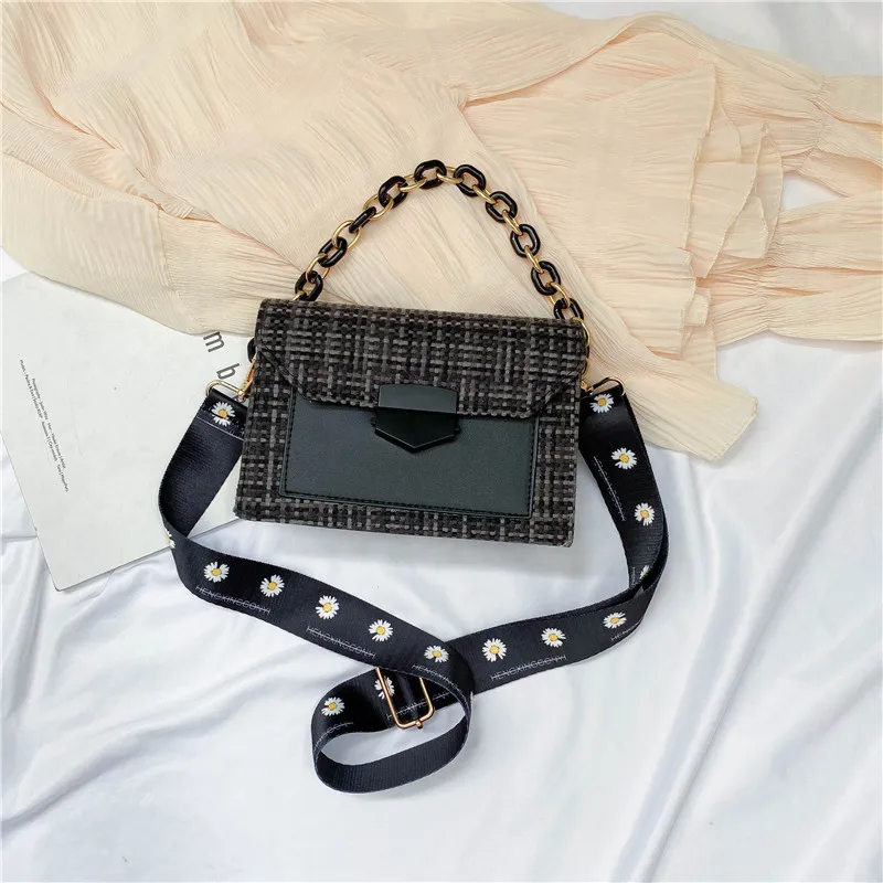 

Ladies Wide Shoulder Strap Shoulder Bag Designer Ladies Handbags And Wallets Fashion Chain Messenger Bag
