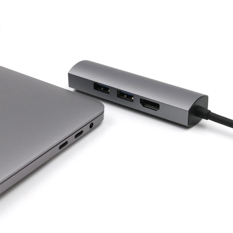 4 в 1 многофункциональная Порты и разъёмы USB3.0 Тип C USB концентратора до 4K видео