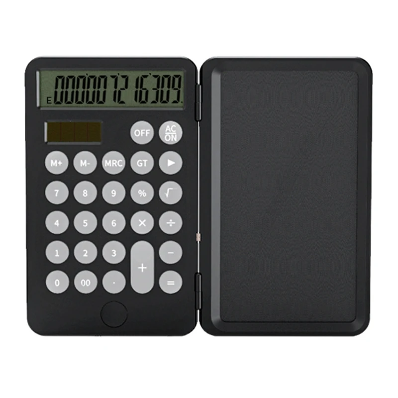 

Digit Calculator Portable Accounting Tool w/Flipper ​Cover Handwriting Board 12Digit Basic Calculator for Office Meeting