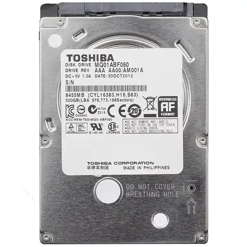 Внутренний жесткий диск TOSHIBA 2 ТБ, 1 ТБ, 500 Гб, 320 ГБ, 2,5 дюйма, SATA, для ноутбуков, жесткий диск 160, МБ/с., 2/8 Мб, 5400-7200 об/мин