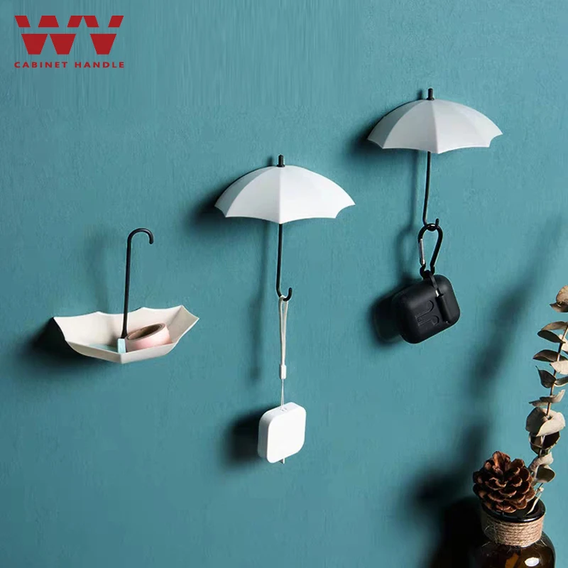 WV креативная вешалка для ключей в форме зонта DIY крючок халата декоративный