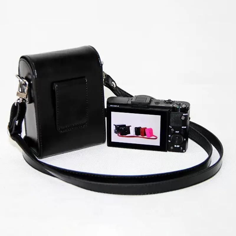 Портативная Ретро ПУ искусственная Сумка для фотоаппарата SONY Fuji Casio Olympus Panasonic Leica
