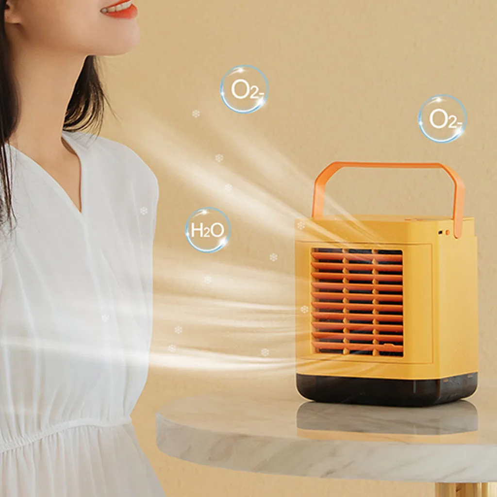 

Portable Desktop Negative Ion Air Cooler Mini Spray Fan USB Charging Small Personal Cooling Tools for Home Office Travel