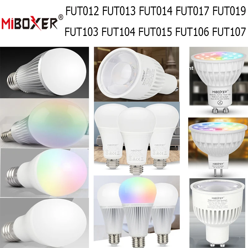 RGB+CCT LED Spotlight 4W 5W 6W 9W 12W GU10 MR16 E27 E14 Smart LED Bulb Dual White Lamp for Living Room Dining Room Bedroom Light