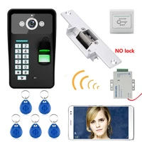 hd 720p wireless wifi rfid password video door phone doorbell intercom system ir night vision camera with electric strike lock